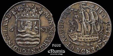 Netherlands, Zeeland, 6 Stuivers 1775, XF