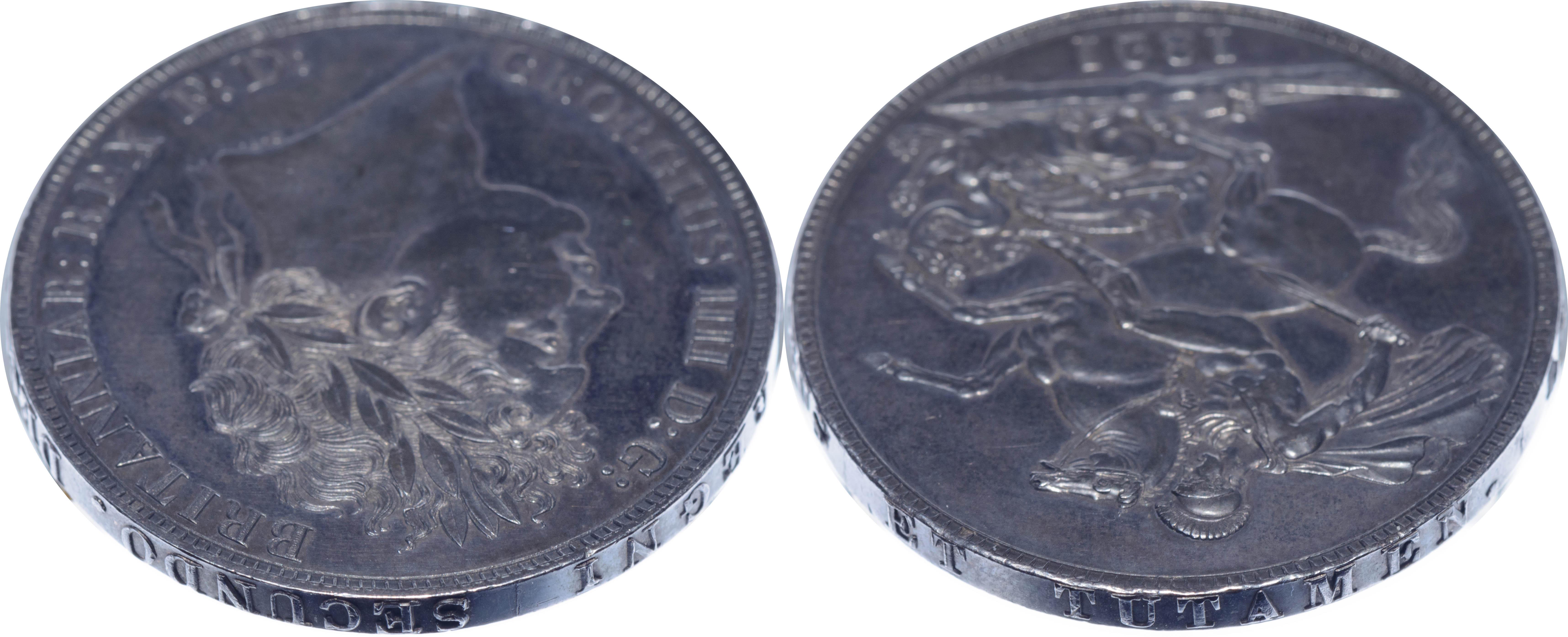 Great Britain, George IV, Crown 1821, Secundo, UNC