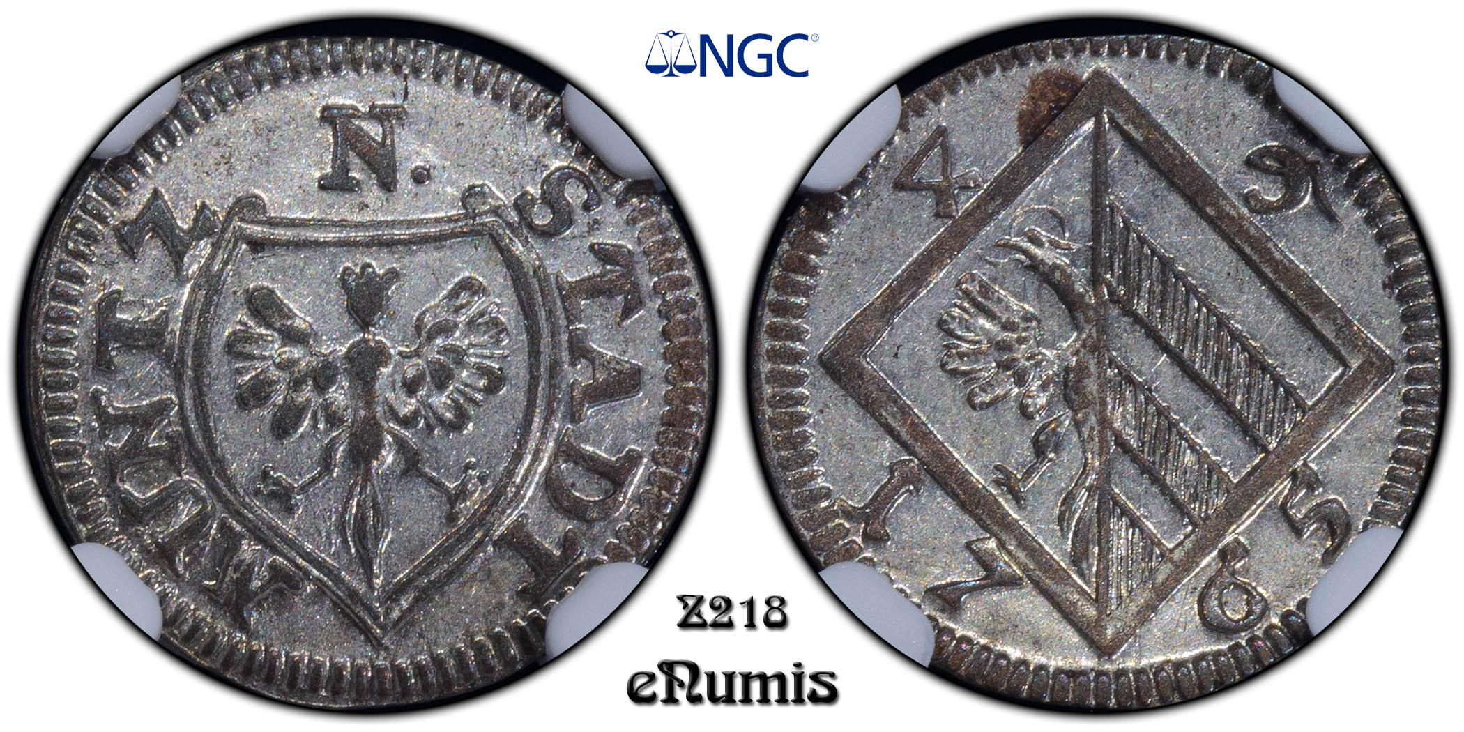 Germany, Nurnberg, Joseph II, 4 Pfennig 1765, NGC MS 64