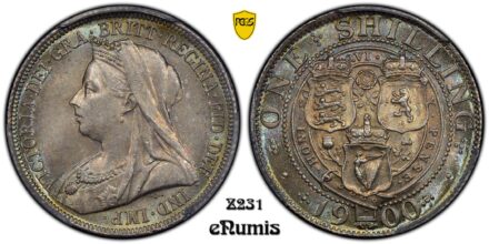 Great Britain, Victoria, Shilling 1900, nicely toned, PCGS MS 64