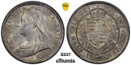Great Britain, Victoria, Halfcrown 1901, nicely toned, PCGS MS 63