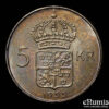 SWEDEN, Gustaf VI Adolf, 5 Kronor 1955, silver, aUNC