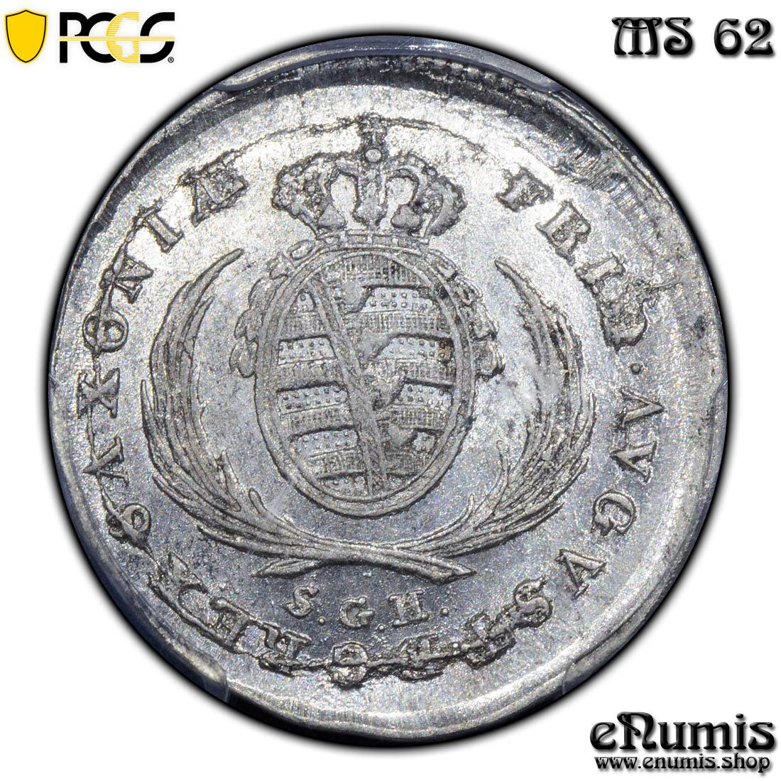 Germany, Saxony, Friedrich August I, 1/12 Taler 1812, PCGS MS 62