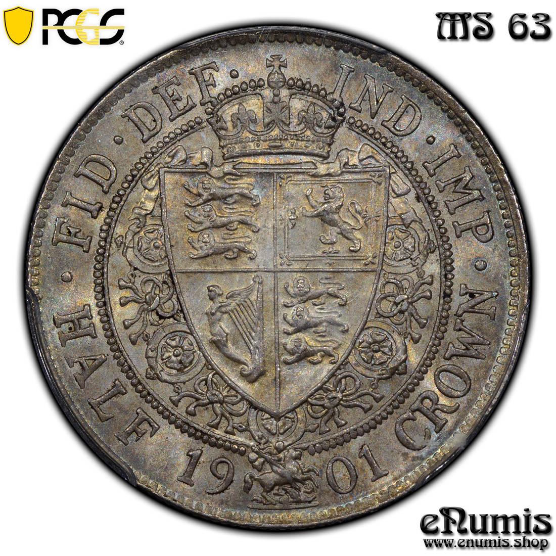 Great Britain, Victoria, Halfcrown 1901, nicely toned, PCGS MS 63