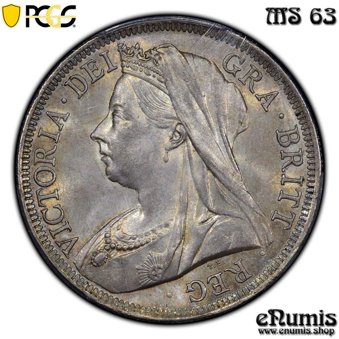 Great Britain, Victoria, Halfcrown 1901, nicely toned, PCGS MS 63