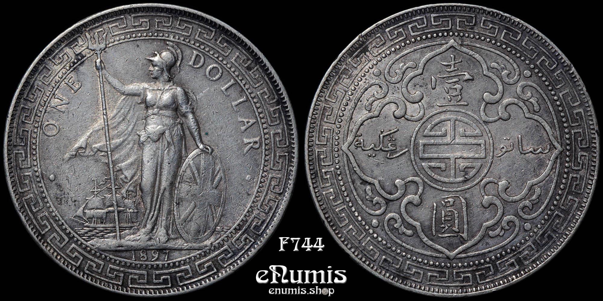 Great Britain, Victoria, Trade Dollar 1897, Bombay, XF