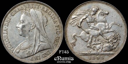 Great Britain, Victoria, Crown 1895, LVIII, XF-UNC
