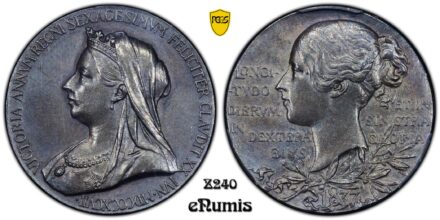 Great Britain, Victoria, Official Silver Medal 1897, Diamond Jubilee, PCGS SP 62