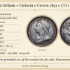Great Britain, Victoria, Crown 1893, LVI, XF+