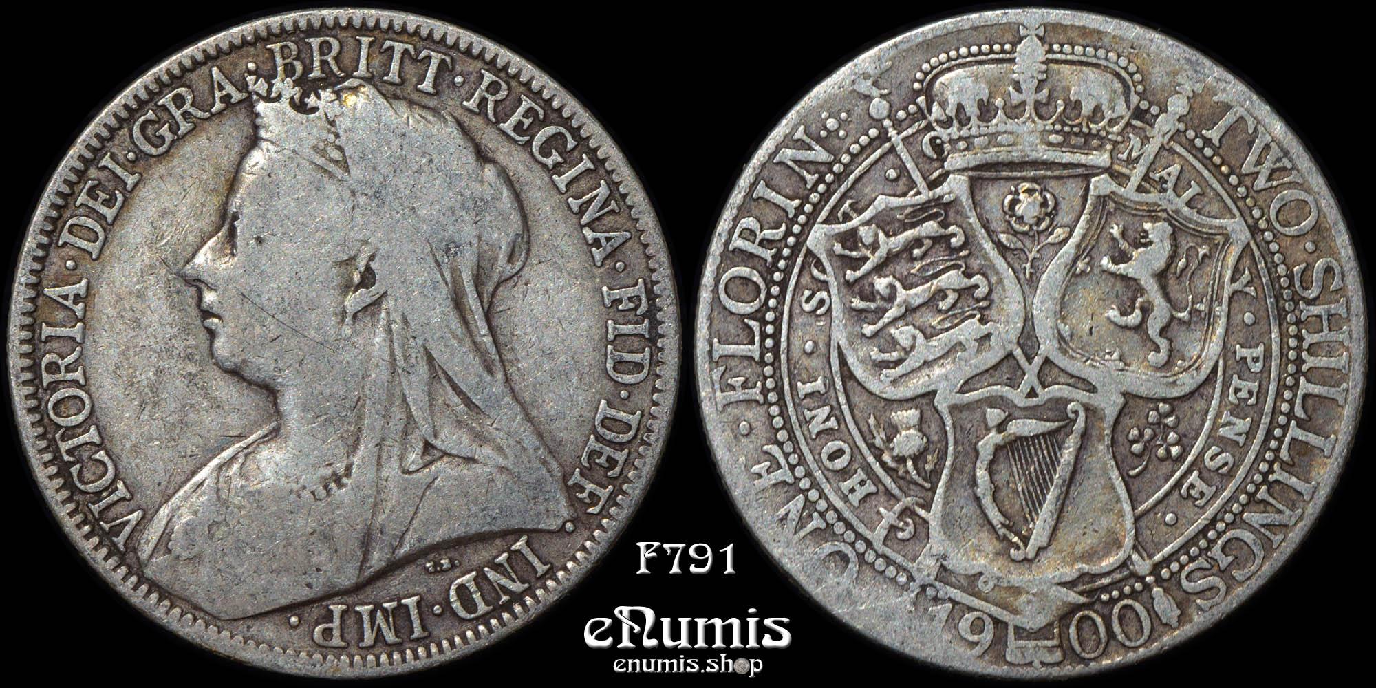 Great Britain, Victoria, Florin 1900, Fine Great Britain, Victoria, Florin 1900, Fine