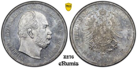 Germany, Prussia, Wilhelm I, 5 Mark 1876 B, Hannover, PCGS MS 61