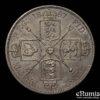 Great Britain, Victoria, Double Florin 1887, Arabic 1, Mule, Rare!, XF-UNC