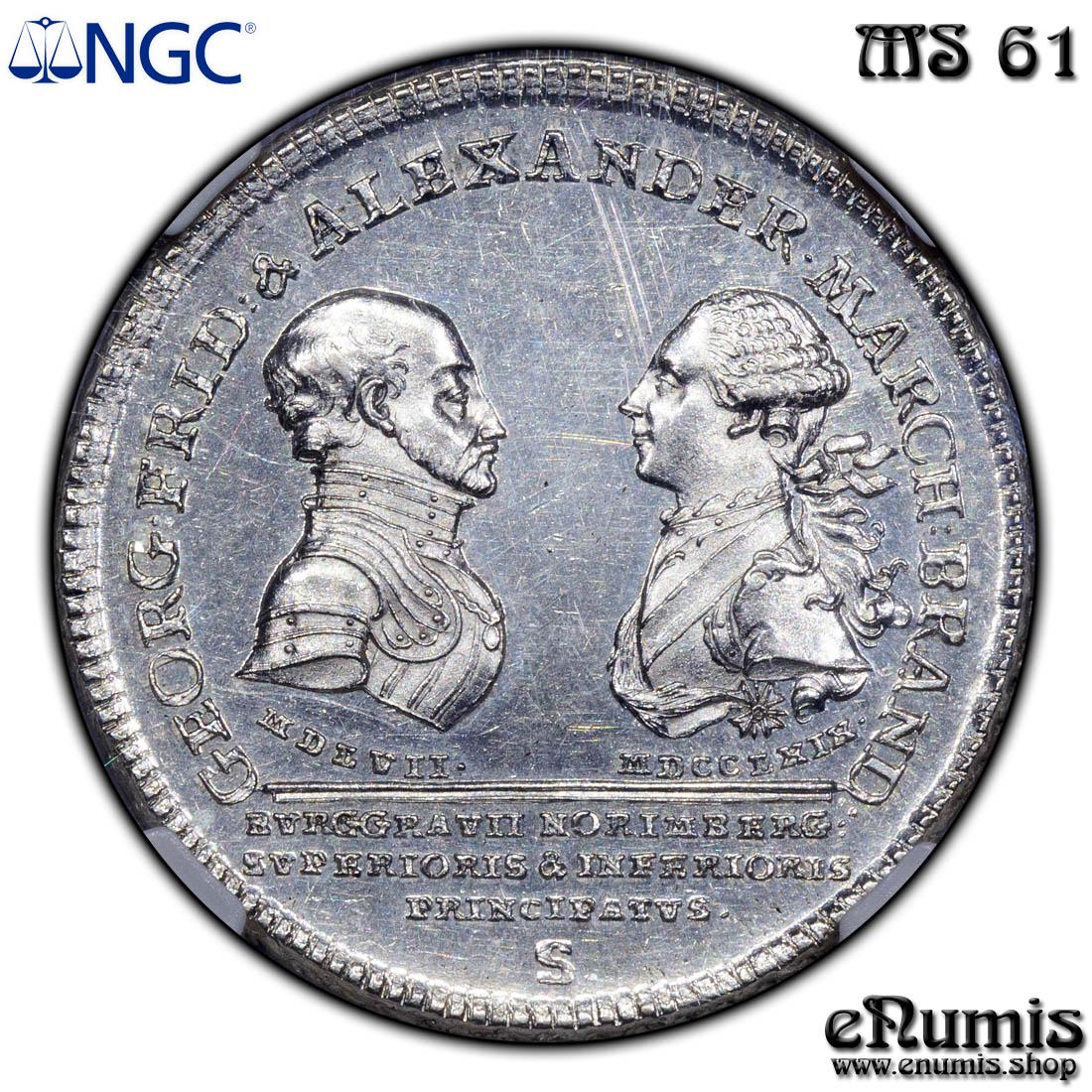 Germany, Brandenburg Ansbach, Alexander, Taler 1769, NGC MS 61