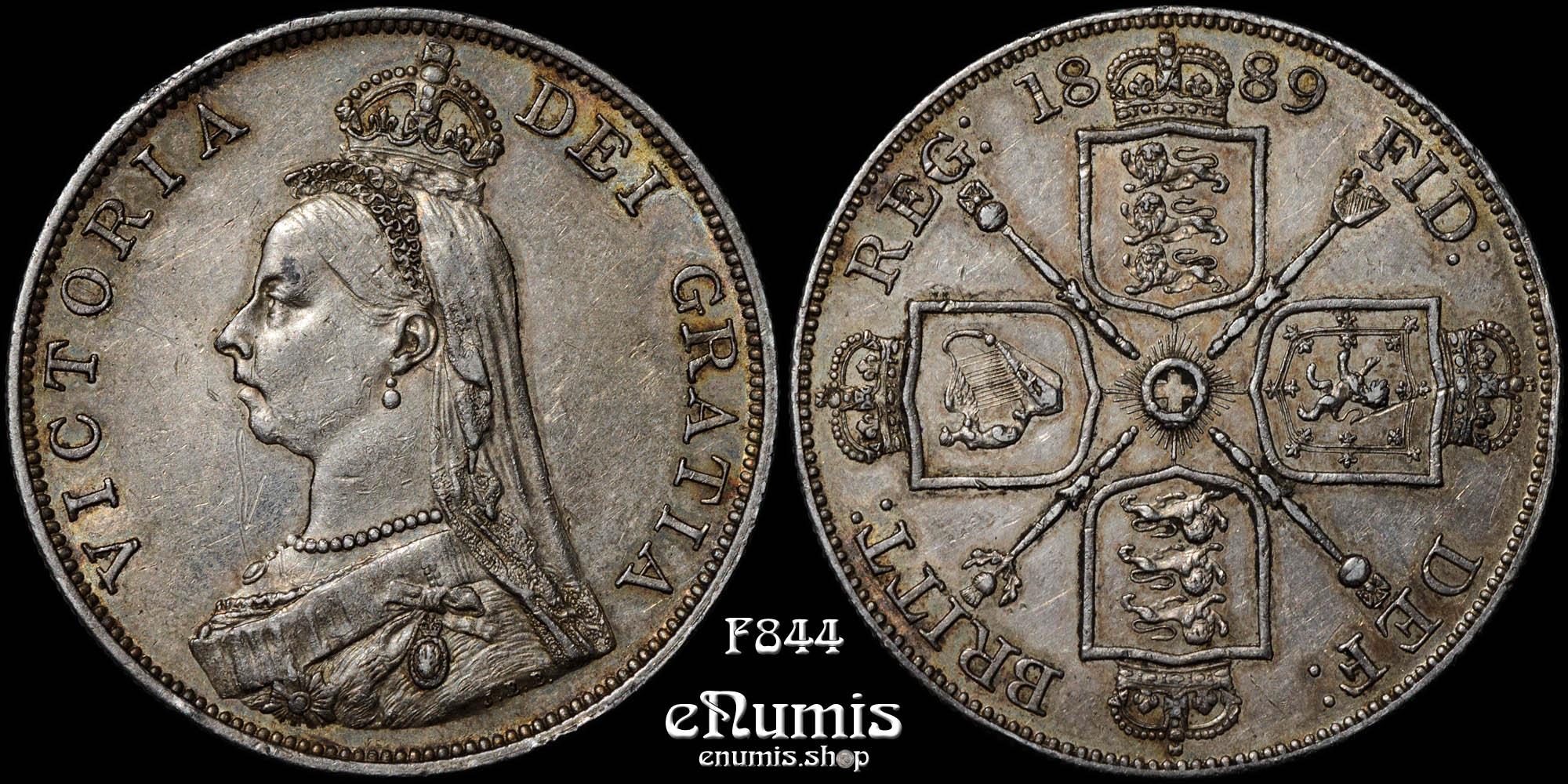 Great Britain, Victoria, Double Florin 1889, XF+