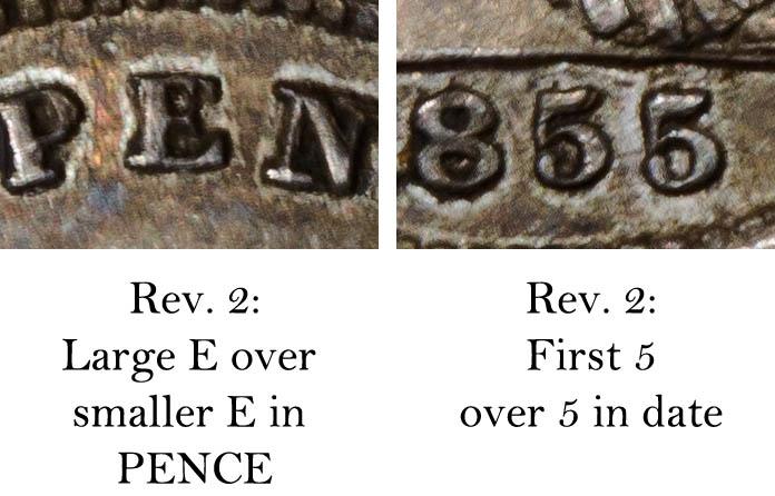 Great Britain, Victoria, 4 Pence 1855, Groat, variety, aUNC