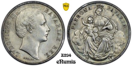Germany, Bavaria, Ludwig II, Taler 1871, Madonna, PCGS MS 64