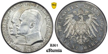 Germany, Hesse Darmstadt, Ernst Ludwig, 5 Mark 1904, Proof, PCGS PR 62