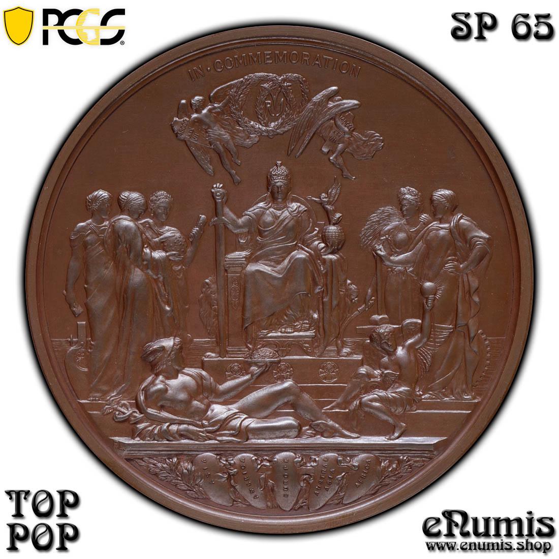 Great Britain, Victoria, Official Medal 1887, Golden Jubilee, Top Pop, PCGS SP 65