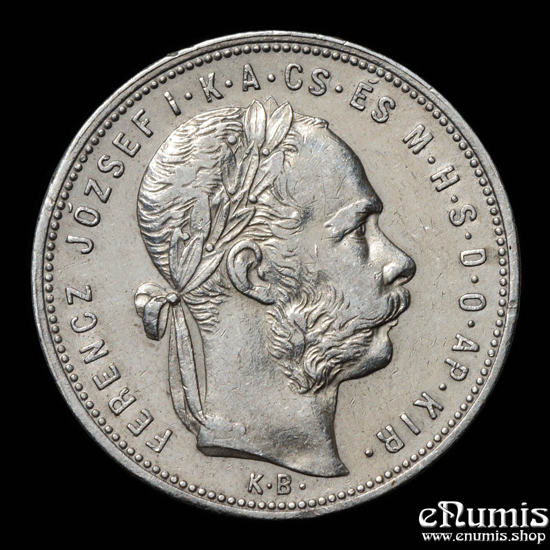 HUNGARY, Franz Joseph I, 1 Forint 1881, XF+ HUNGARY, Franz Joseph I, 1 Forint 1881, XF+