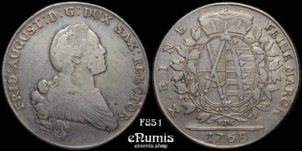 Germany, Saxony, Friedrich August III, Taler 1768 EDC, Dresden, VF