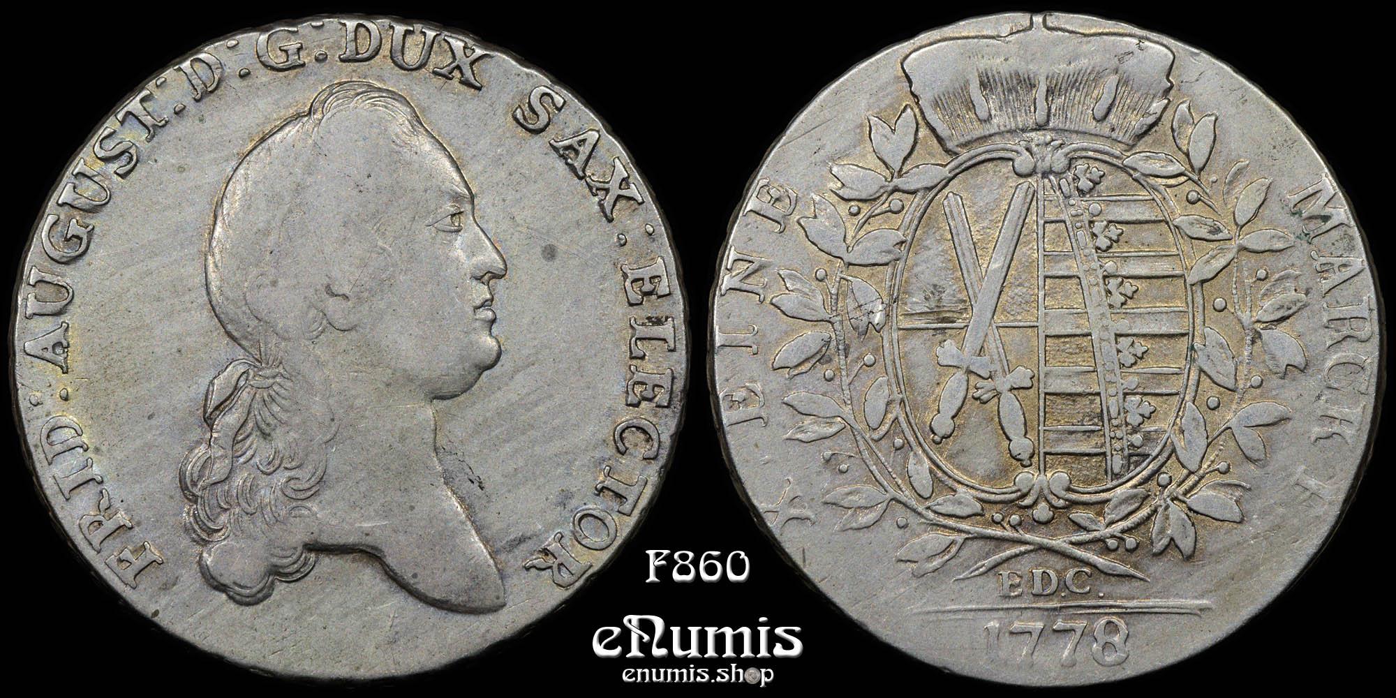 Germany, Saxony, Friedrich August III, Taler 1778, VF+