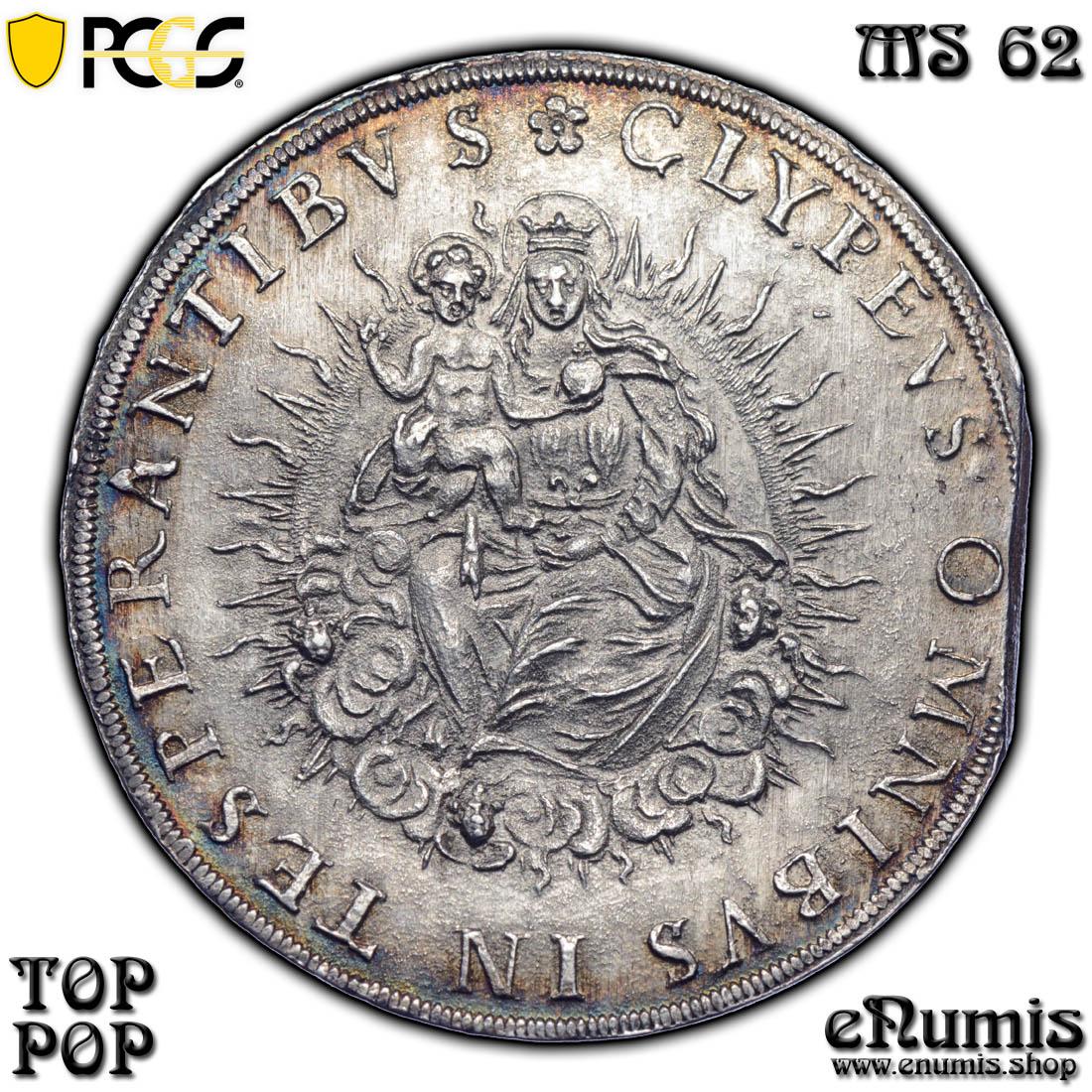 Germany, Bavaria, Maximilian I, Taler 1638, Madonna, Top Pop, PCGS MS 62