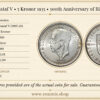SWEDEN, Gustaf V, 5 Kronor 1935, 500th Anniversary of Riksdag, aUNC