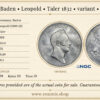Germany, Baden, Leopold, Taler 1832, variant, NGC MS 63