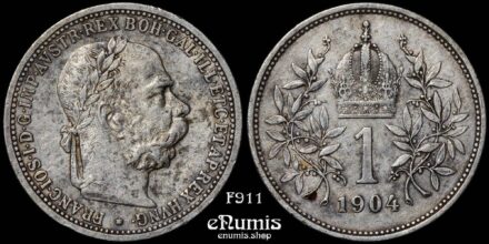 AUSTRIA, Franz Joseph I, 1 Corona 1904, better date, XF