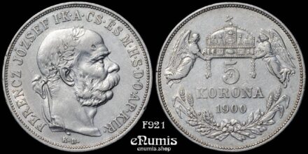HUNGARY, Franz Joseph I, 5 Korona 1900, aXF
