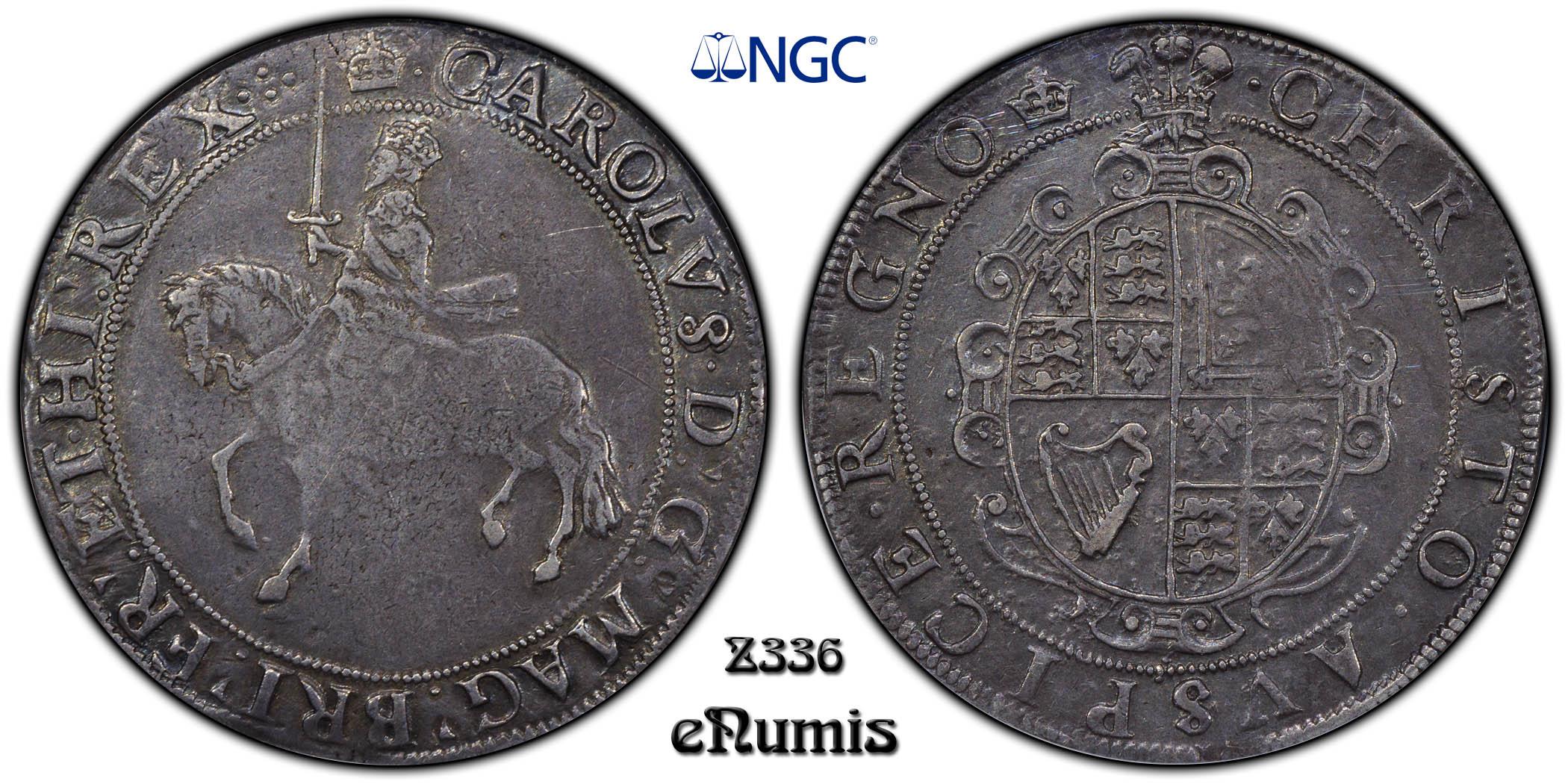 Great Britain, Charles I, Crown 1635, mm. crown, NGC VF 35