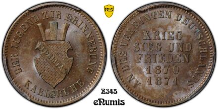 Germany, Baden, Friedrich I, 1 Kreuzer 1871, PCGS MS 64 BN