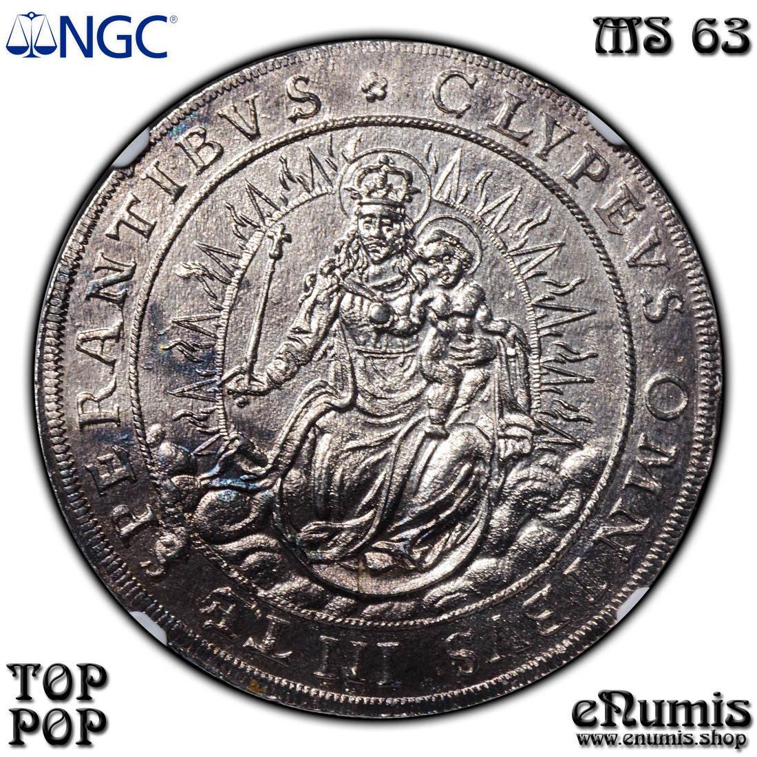 Germany, Bavaria, Maximilian I, Taler 1625, Madonna, Top Pop, NGC MS 63