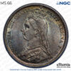 Great Britain, Victoria, Sixpence 1887, shield, nicely toned, NGC MS 66 Great Britain, Victoria, Sixpence 1887, shield, nicely toned, NGC MS 66