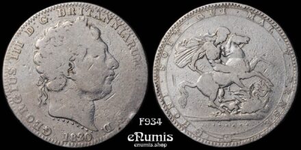 Great Britain, George III, Crown 1820, LX, Fine