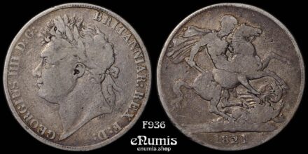Great Britain, George IV, Crown 1821, Secundo, Fine