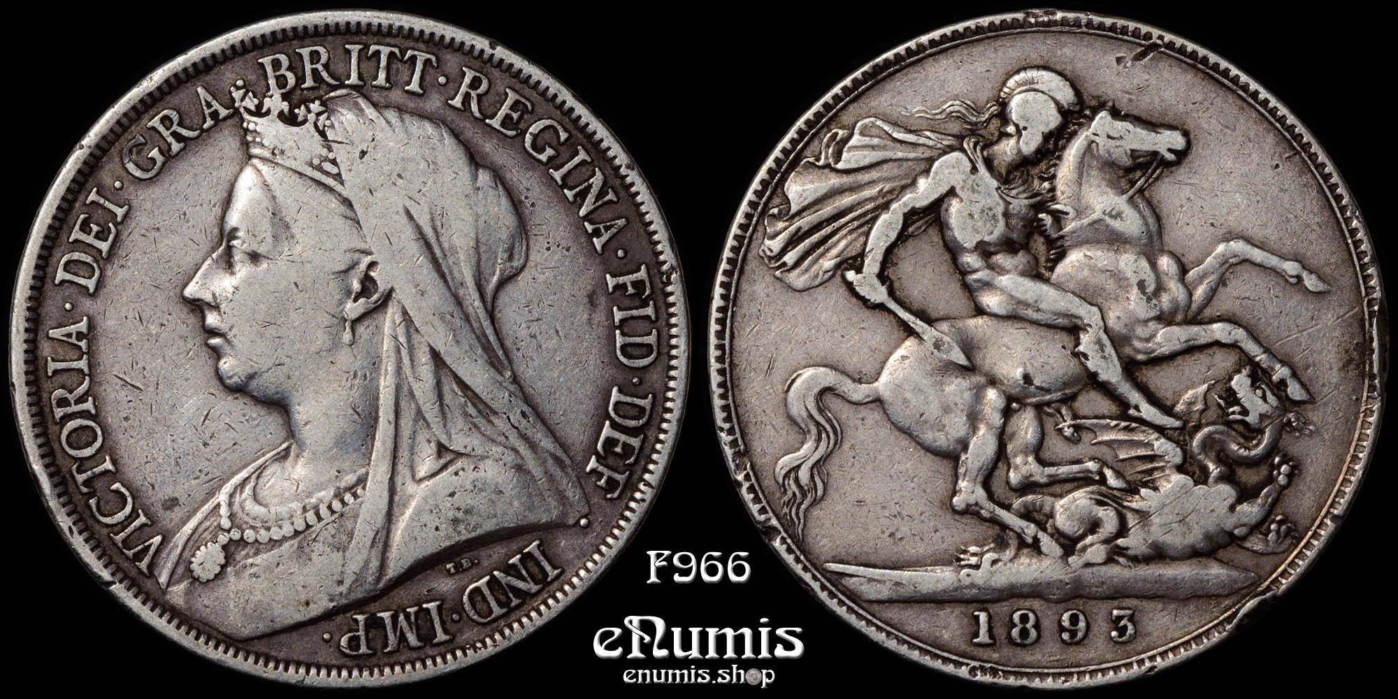 Great Britain, Victoria, Crown 1893, LVI, VF Great Britain, Victoria, Crown 1893, LVI, VF