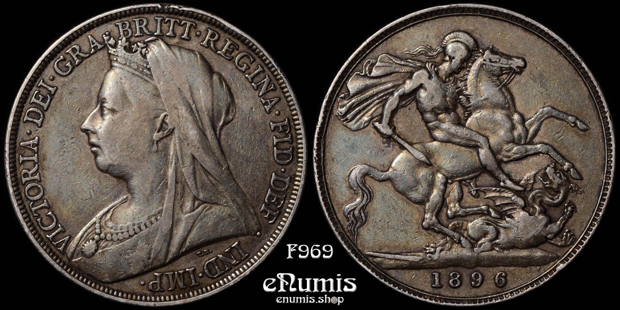 Great Britain, Victoria, Crown 1896, LX, 2+A, Scarce, toned, aXF