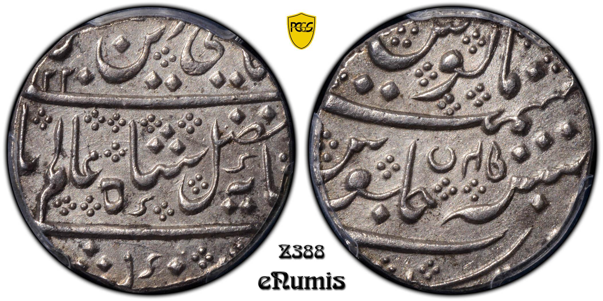 INDIA French, Rupee 1806, AH1220//45, Arkat, Arcot, Top Pop, PCGS AU 58 INDIA French, Rupee 1806, AH1220//45, Arkat, Arcot, Top Pop, PCGS AU 58