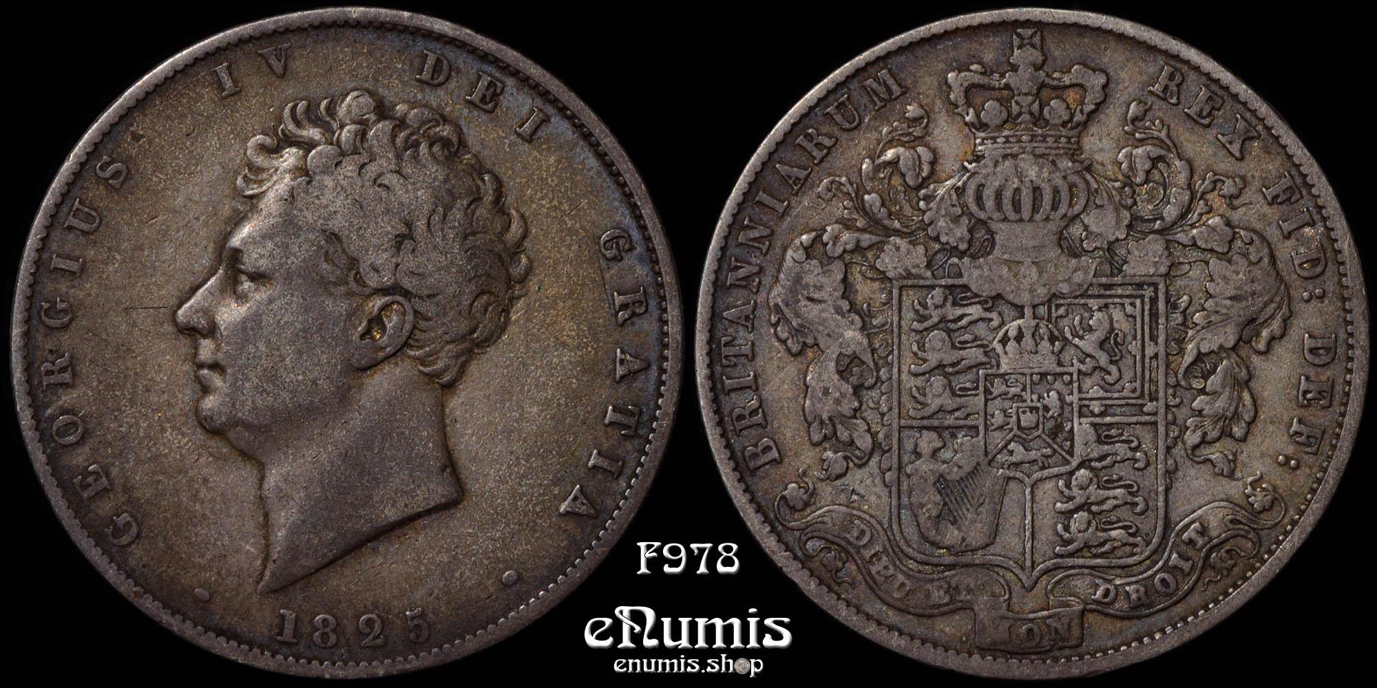 Great Britain, George IV, Halfcrown 1825, toned, VF+