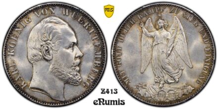 Germany, Wurttemberg, Karl I, Taler 1871, Victory, PCGS MS 65