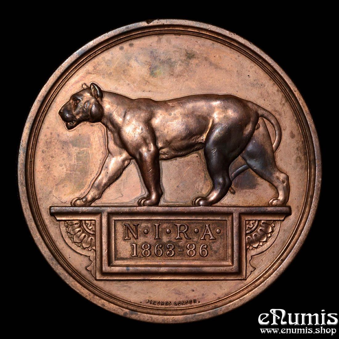 INDIA, Large Bengal Presidency Rifle Association Medal 1886, Rare!