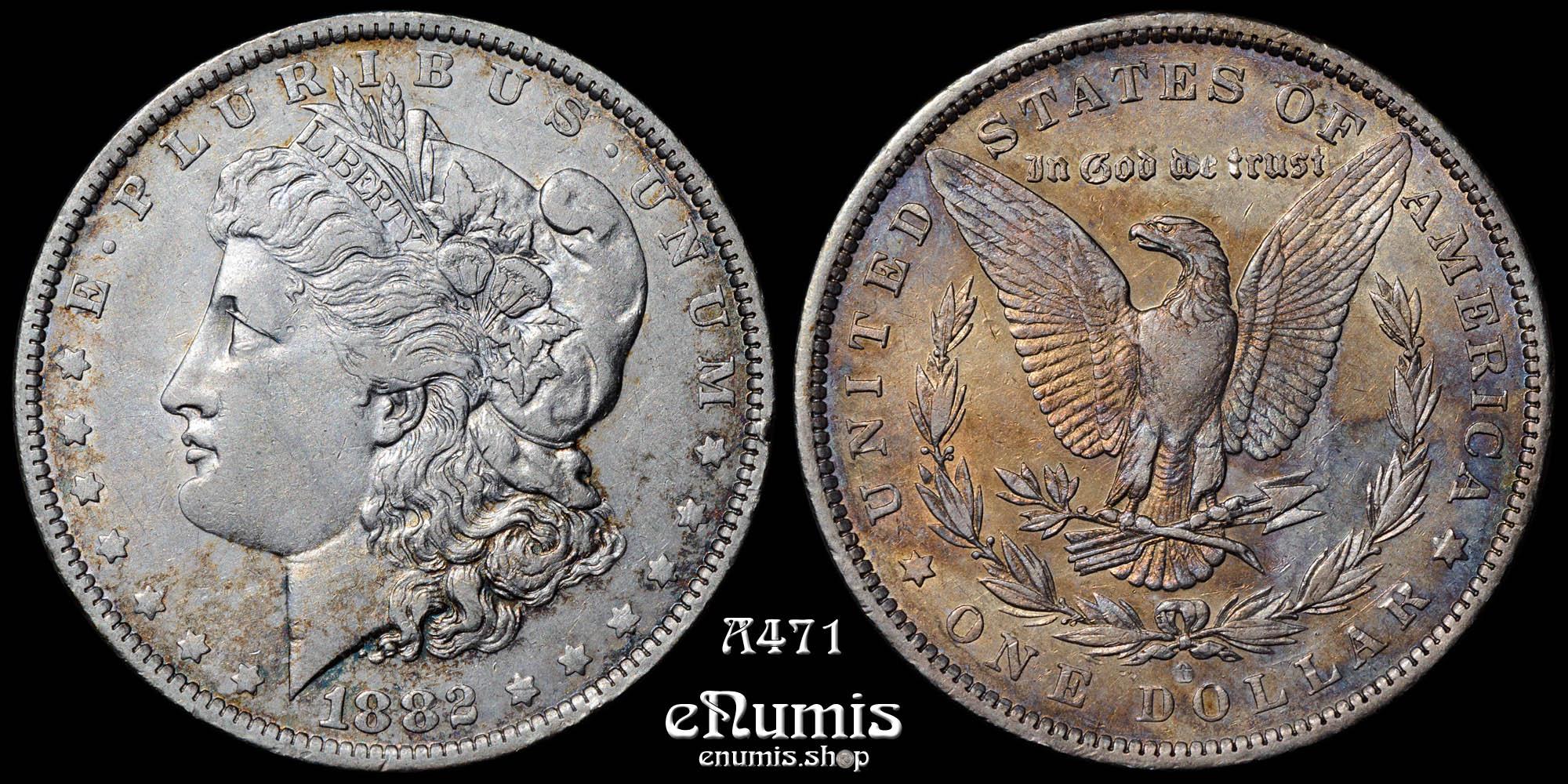 USA, $1 Morgan Dollar 1882 O, New Orleans, XF-UNC USA, $1 Morgan Dollar 1882 O, New Orleans, XF-UNC