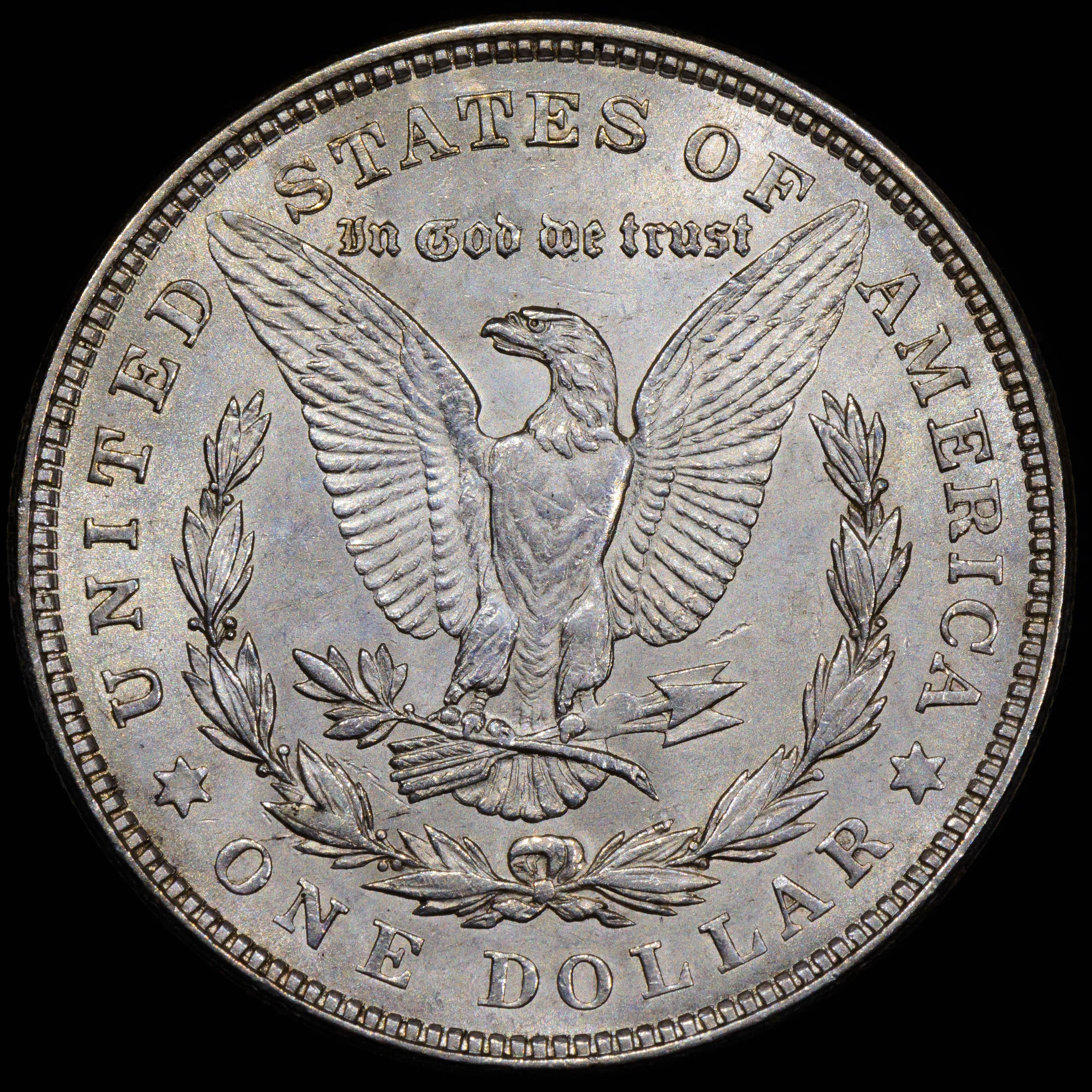 USA, $1 Morgan Dollar 1921, Philadelphia, VAM, Double Motto & USA, UNC