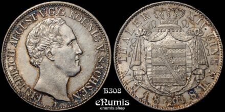 Germany, Saxony, Friedrich August II, Taler 1848, aUNC