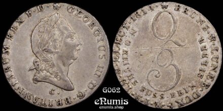 Germany, Hannover, George III, 2/3 Taler 1814, XF-UNC