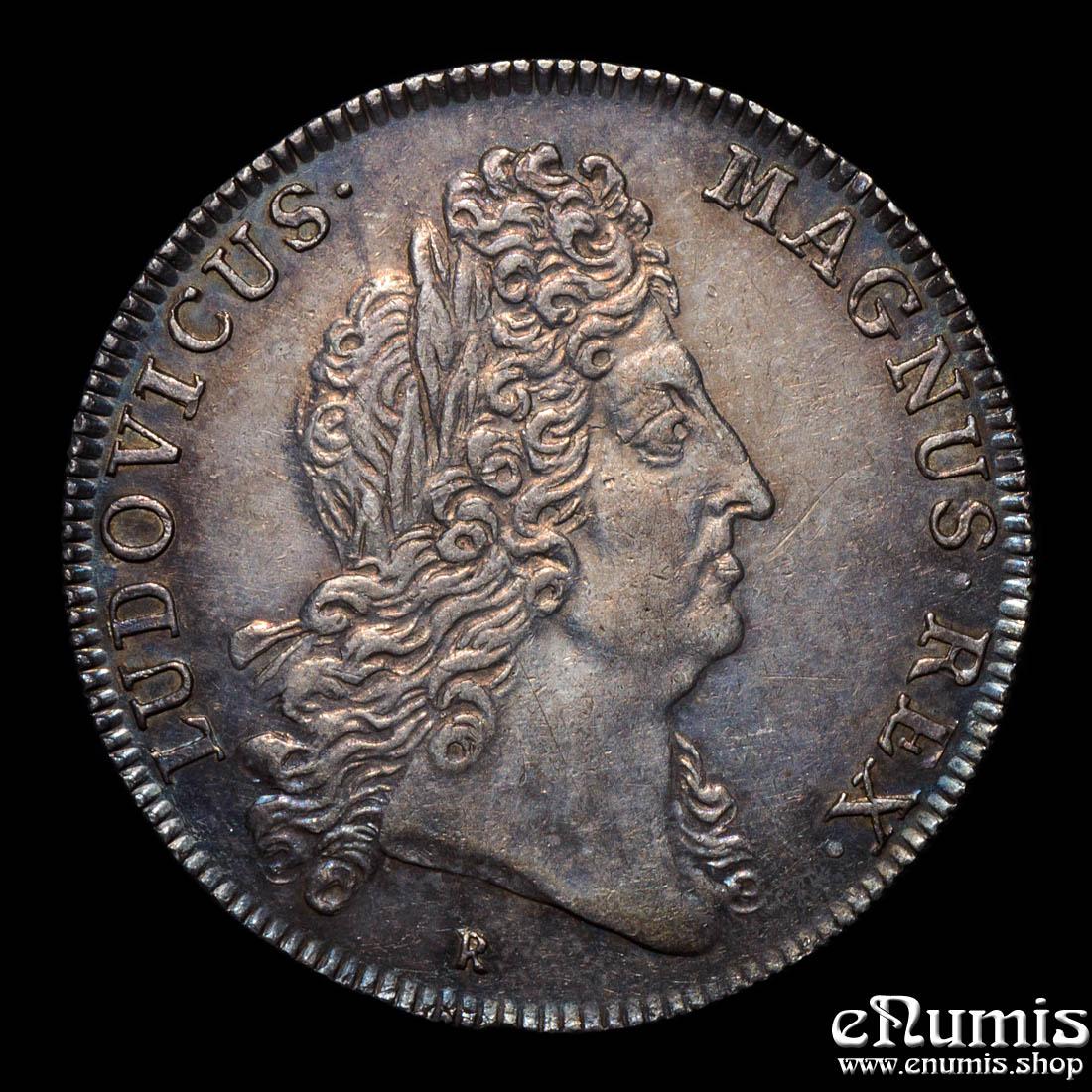 FRANCE, Louis XIV, Token 1701, silver, Trésor Royal, Rare!, aUNC