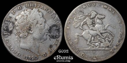 Great Britain, George III, Crown 1820, LX, could be 20/19, Fine