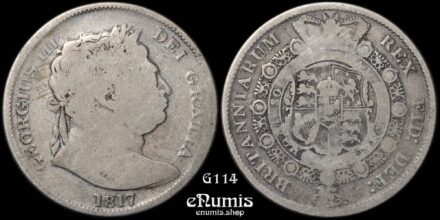 Great Britain, George III, Halfcrown 1817, Bull head, Fine