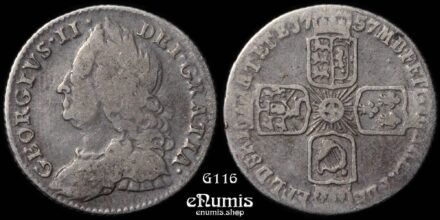 Great Britain, George II, Sixpence 1757, VF